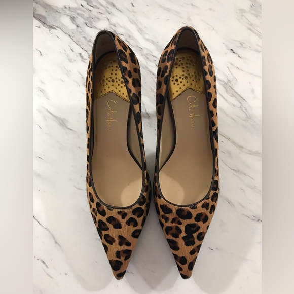 Cole Haan x Nike Air Collaboration Women’s Pony Hair Cheetah Print Heels. - Picture 7 of 13